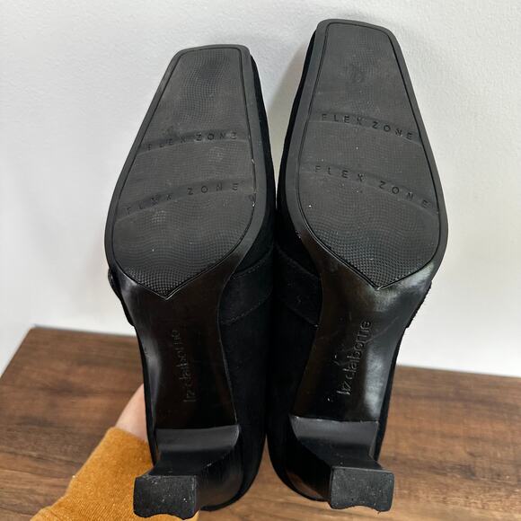 Whimsygoth Suede Heels Sz 7 Witchy Buckle Black Shoes Gothic Cottage Vibes - Picture 6 of 7